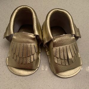 Leather moccasin sandal- brand new!